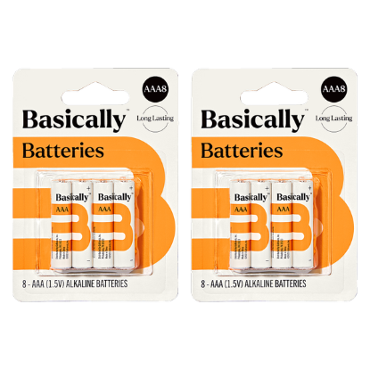 Picture of Basically 16ct AAA Alkaline Batteries (2 packs of 8 batteries)