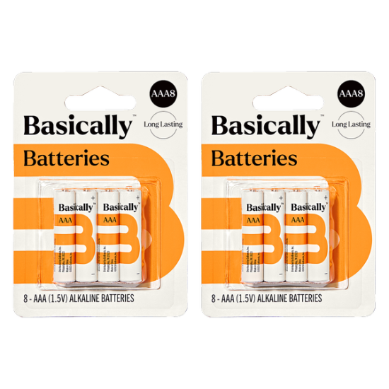 Picture of Basically 16ct AAA Alkaline Batteries (2 packs of 8 batteries)