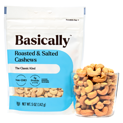 Picture of Basically Roasted & Salted Cashews 5oz