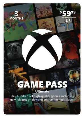 Picture of Blackhawk XBox Game Pass- 3 Months- $59.99 Gift Card