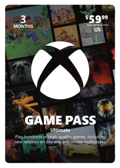 Picture of Blackhawk XBox Game Pass- 3 Months- $59.99 Gift Card