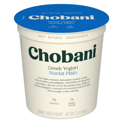 Picture of Chobani Plain Non-Fat Greek Yogurt - 32oz