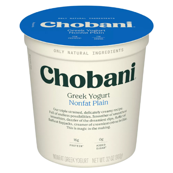 Picture of Chobani Plain Non-Fat Greek Yogurt - 32oz