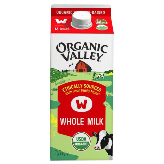 Picture of Organic Valley Whole Milk 1/2 Gallon CA