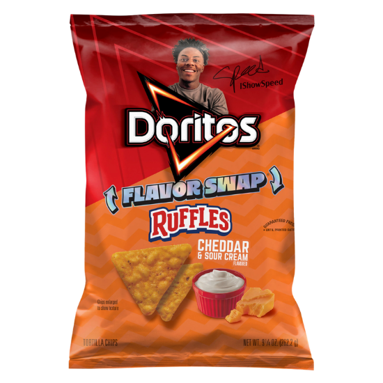 Picture of Doritos Tortilla Chips Ruffles Cheddar & Sour Cream, 9.25oz