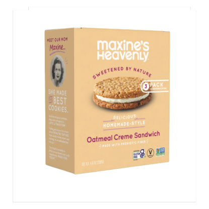 Picture of Maxine's Heavenly Oatmeal Creme Sandwich Cookie, 4.6 oz