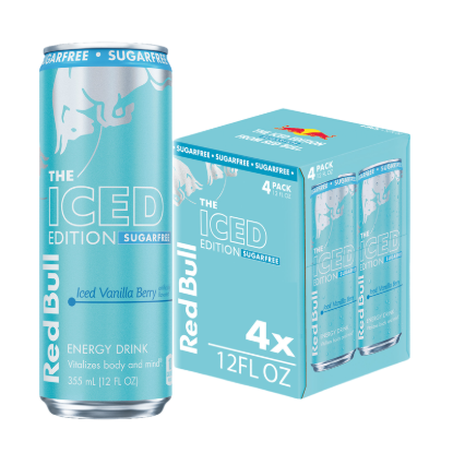 Picture of Red Bull Sugar Free Iced Vanilla Berry Energy Drink 4pk 12oz Can