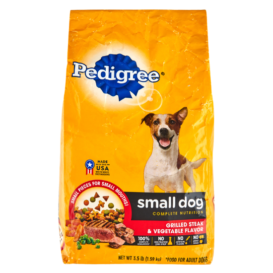 Picture of Pedigree Small Dog Grilled Steak & Vegetable Dry Dog Food 3.5lb