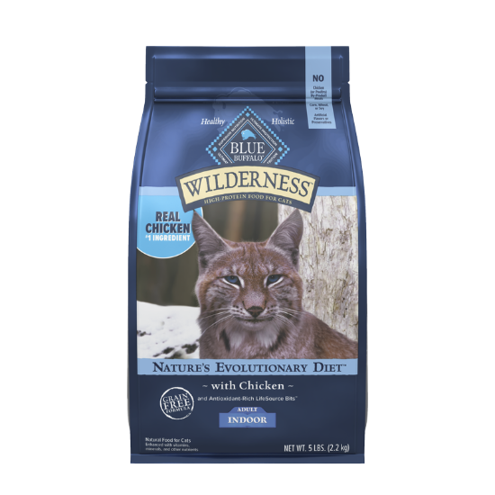Picture of Blue Buffalo Wilderness Chicken Blend Indoor Dry Cat Food 5lb