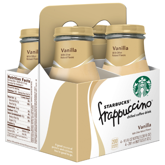 Picture of Starbucks Vanilla Frappuccino 4pk 9.5oz Btl