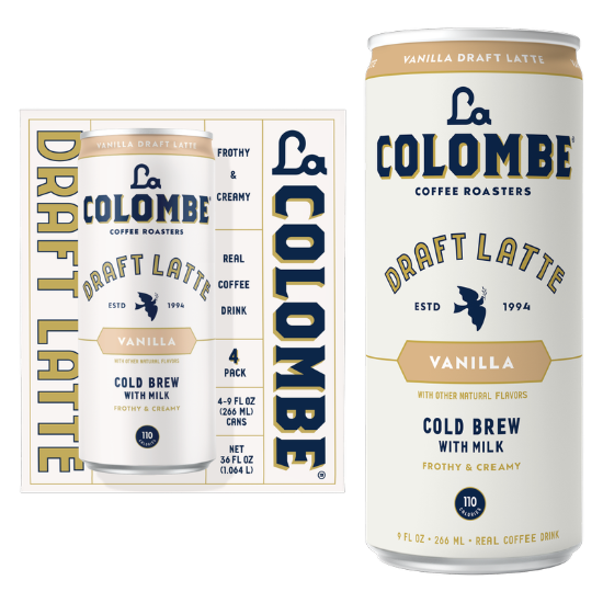 Picture of La Colombe Oatmilk Vanilla Draft Latte 4pk 9oz Can