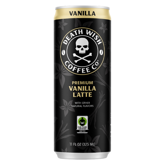 Picture of Death Wish Coffee Fair Trade Vanilla Latte 11oz Can