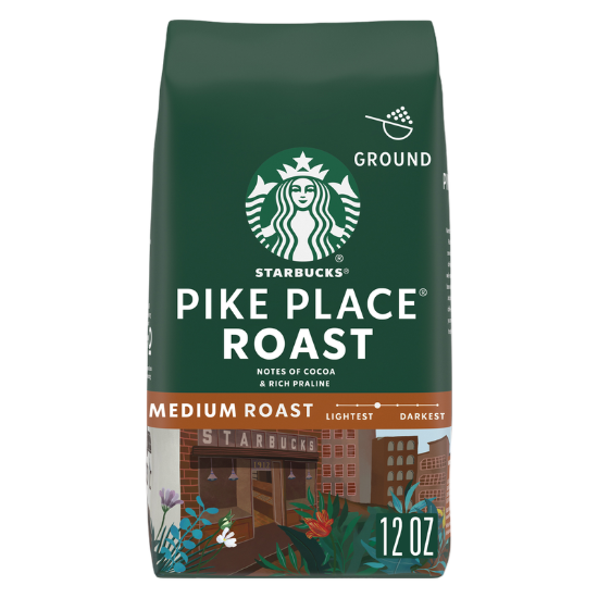 Picture of Starbucks Pike Place Roast Ground Coffee 12oz Bag