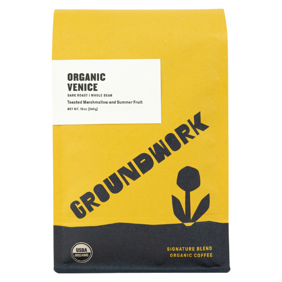 Picture of Groundwork Venice Organic Whole Bean Blend 12oz Bag
