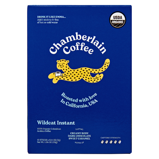 Picture of Chamberlain Coffee Wildcat Instant Coffee Sticks 10ct