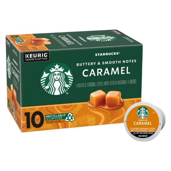 Picture of Starbucks K-Cup Caramel Flavored Coffee 3.5oz 10ct