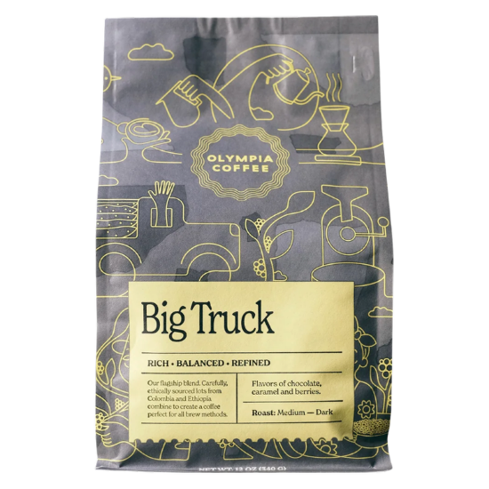 Picture of Olympia Coffee Big Truck Blend Whole Bean Coffee, 12 oz