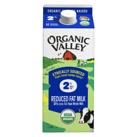 Picture of Organic Valley 2% Reduced Fat Milk 1/2 Gallon CA