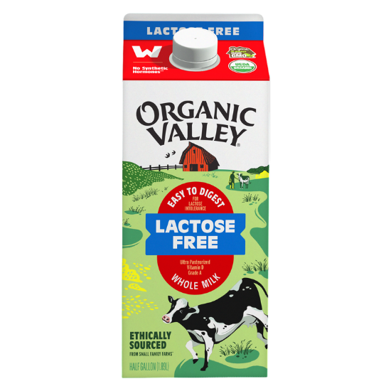 Picture of Organic Valley Lactose-Free Whole Milk 1/2 Gallon