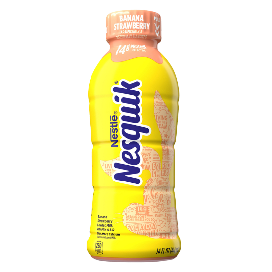 Picture of Nesquik Strawberry Banana 1% Milk 14oz Btl