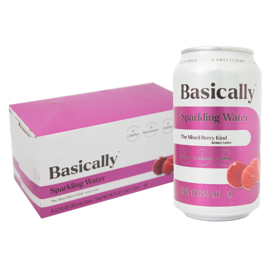 Picture of Basically Mixed Berry Sparkling Water - 8pk