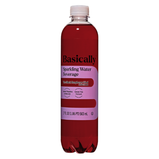 Picture of Basically Black Raspberry Sparkling Water 17oz