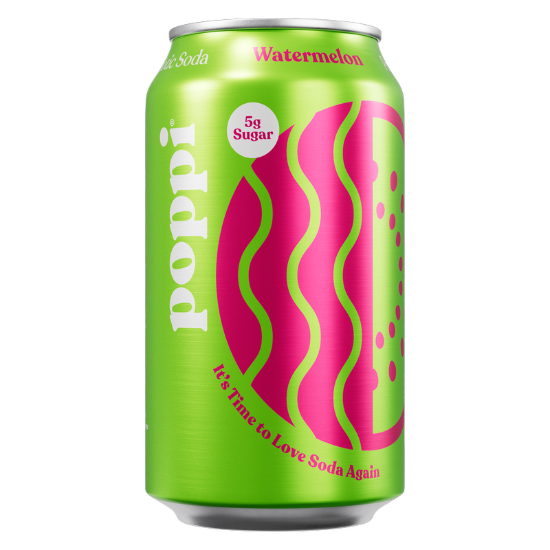 Picture of Poppi Prebiotic Soda Watermelon 12oz can