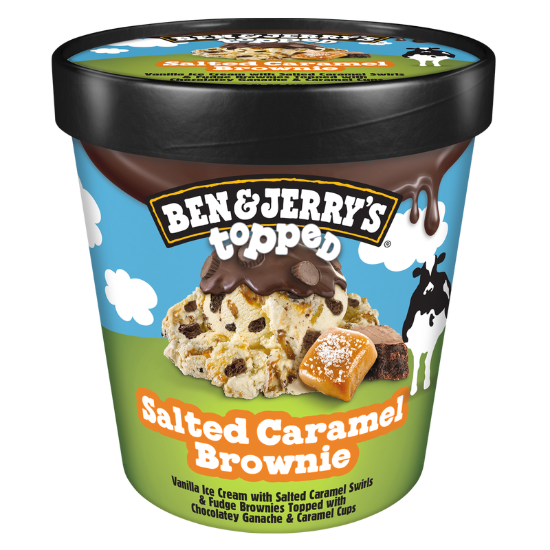 Picture of Ben & Jerry's Topped Salted Caramel Brownie Ice Cream Pint