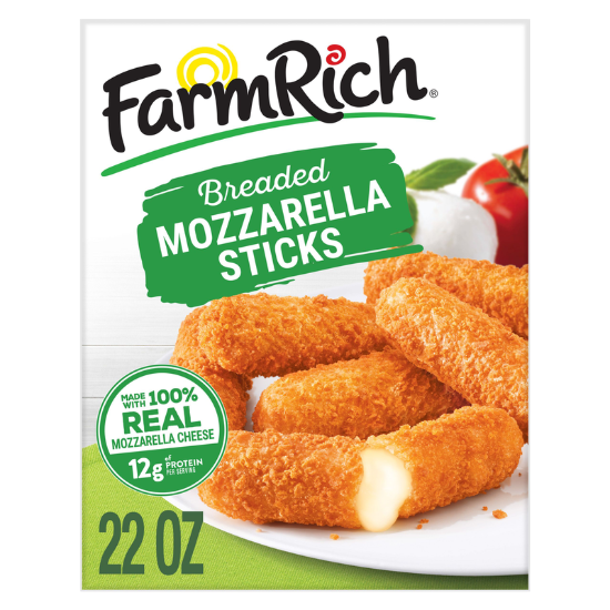Picture of Farm Rich Frozen Breaded Mozzarella Cheese Sticks 22oz