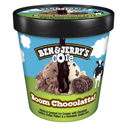 Picture of Ben & Jerry's Boom Chocolatta Cookie Core Ice Cream Pint