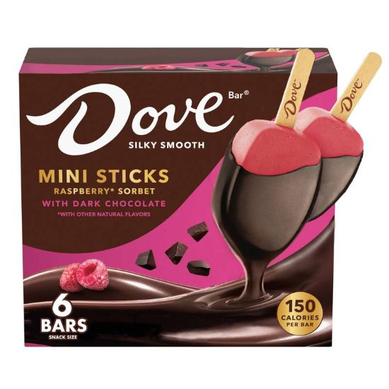 Picture of Dove Raspberry Sorbet With Dark Chocolate Snack Size Bars, 6ct