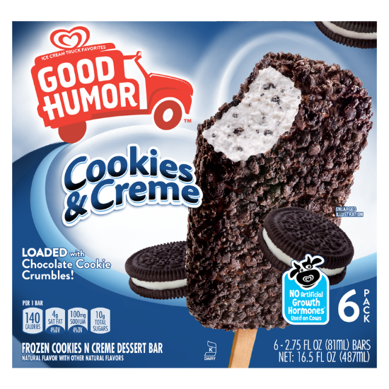 Picture of Good Humor Cookies & Creme Loaded Frozen Dessert Bars 6ct