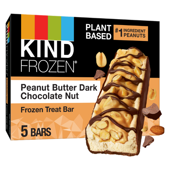 Picture of KIND FROZEN Peanut Butter Dark Chocolate Nut Frozen Treat Bars, 5 Pack, 1.6 Oz Bars