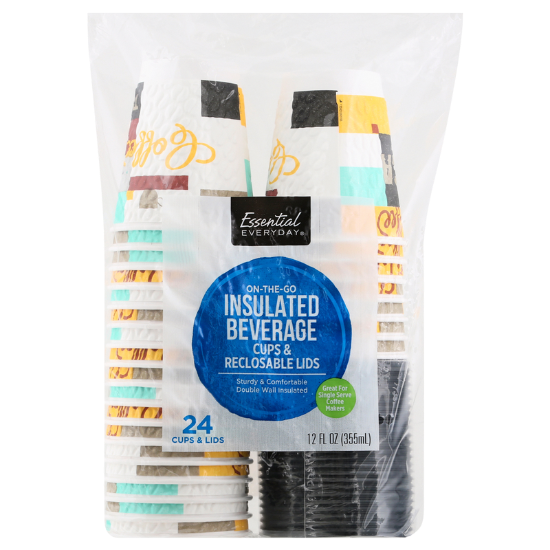 Picture of Essential Everyday Insulated Beverage Cups and Lids 24ct