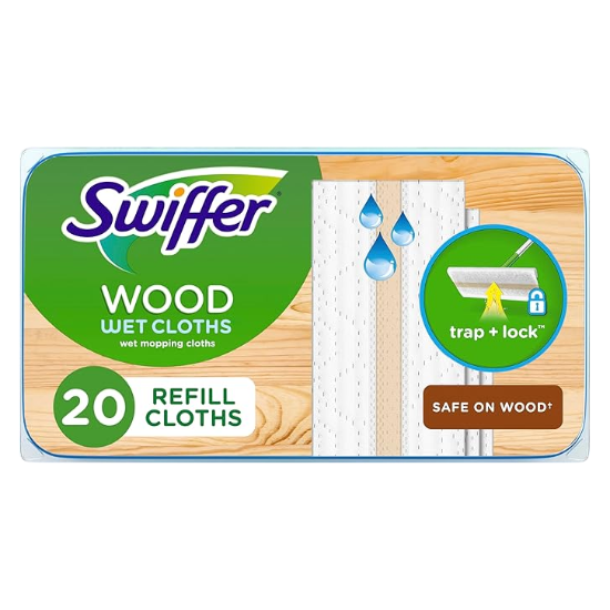 Picture of Swiffer Sweeper Wet Wood Floor Mopping Cloths, 20 Count