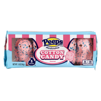 Picture of PEEPS, Cotton Candy Flavored Marshmallow Chicks Easter Candy, 5 Count