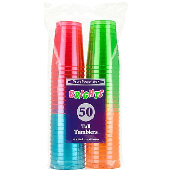 Picture of True Neon Plastic 10 oz Tumblers 50 ct