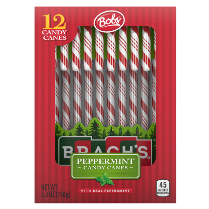 Picture of Brach's Bob's Red & White Mint Candy Canes 12ct