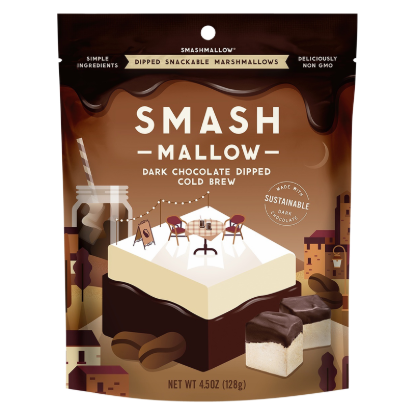 Picture of Smashmallow Dark Chocolate Dipped Cold Brew Marshmallows 4.5oz