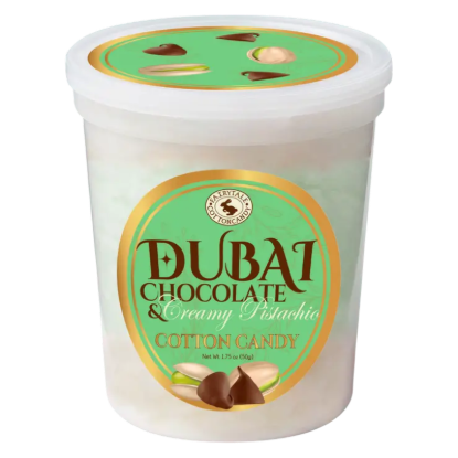 Picture of Fairytale Dubai Chocolate & Creamy Pistachio Cotton Candy, 1.75 oz